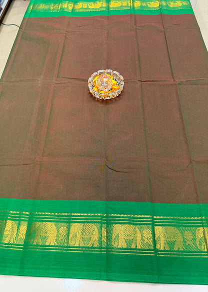 Chettinad Pure Cotton Saree with Zari Border – 80 Count, 20 Colours, 5.5m Length