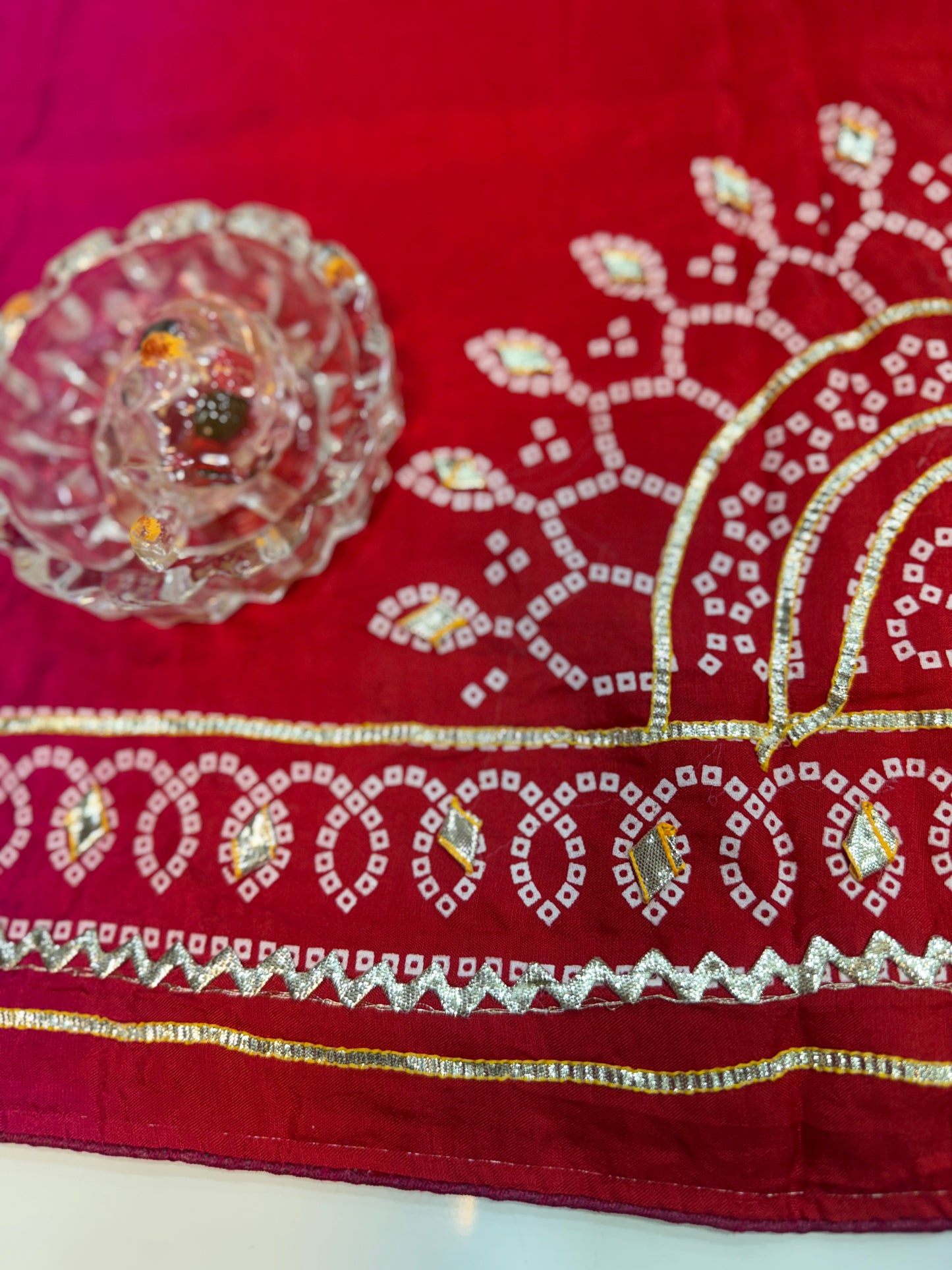 Pure Modal Silk Saree with Embroidered Border and Matching Blouse