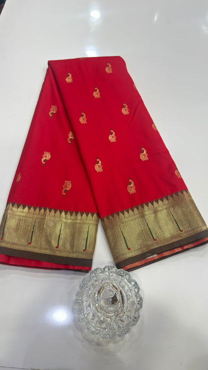 Classic Paithani Saree with Brocade Blouse and Rich Pallu – Women’s Traditional Ethnic Wear