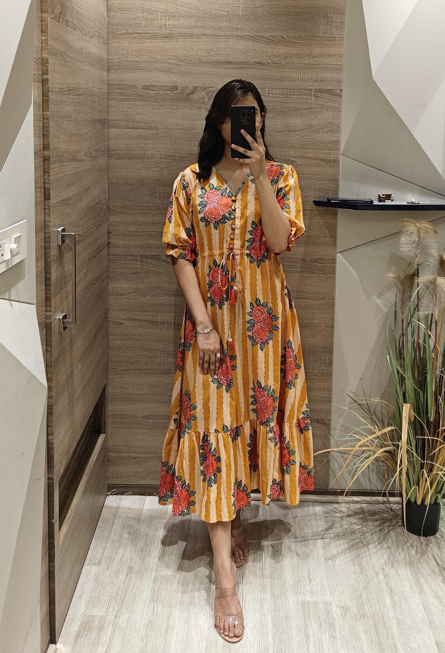 Premium Cotton Tunnel Tunic Midi Dress with Lace Detailing – Women’s Ethnic-Fusion Wear (Sizes 38 to 44)