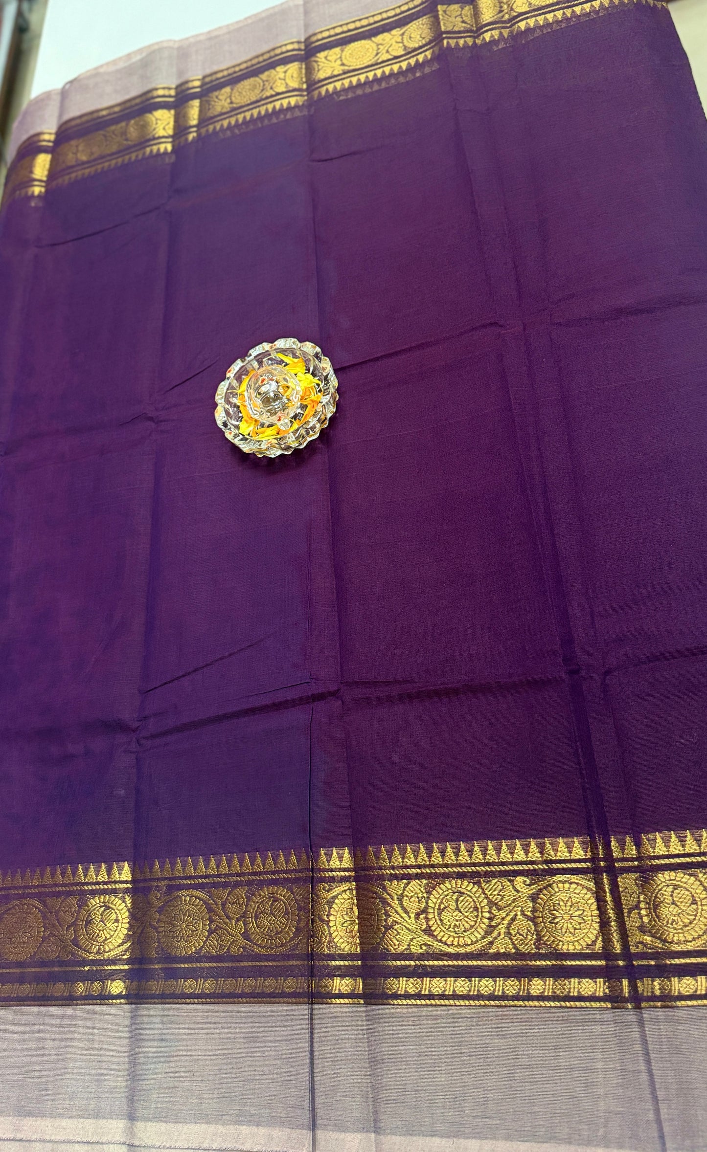 Chettinad Pure Cotton Saree with Zari Border – 80 Count, 20 Colours, 5.5m Length