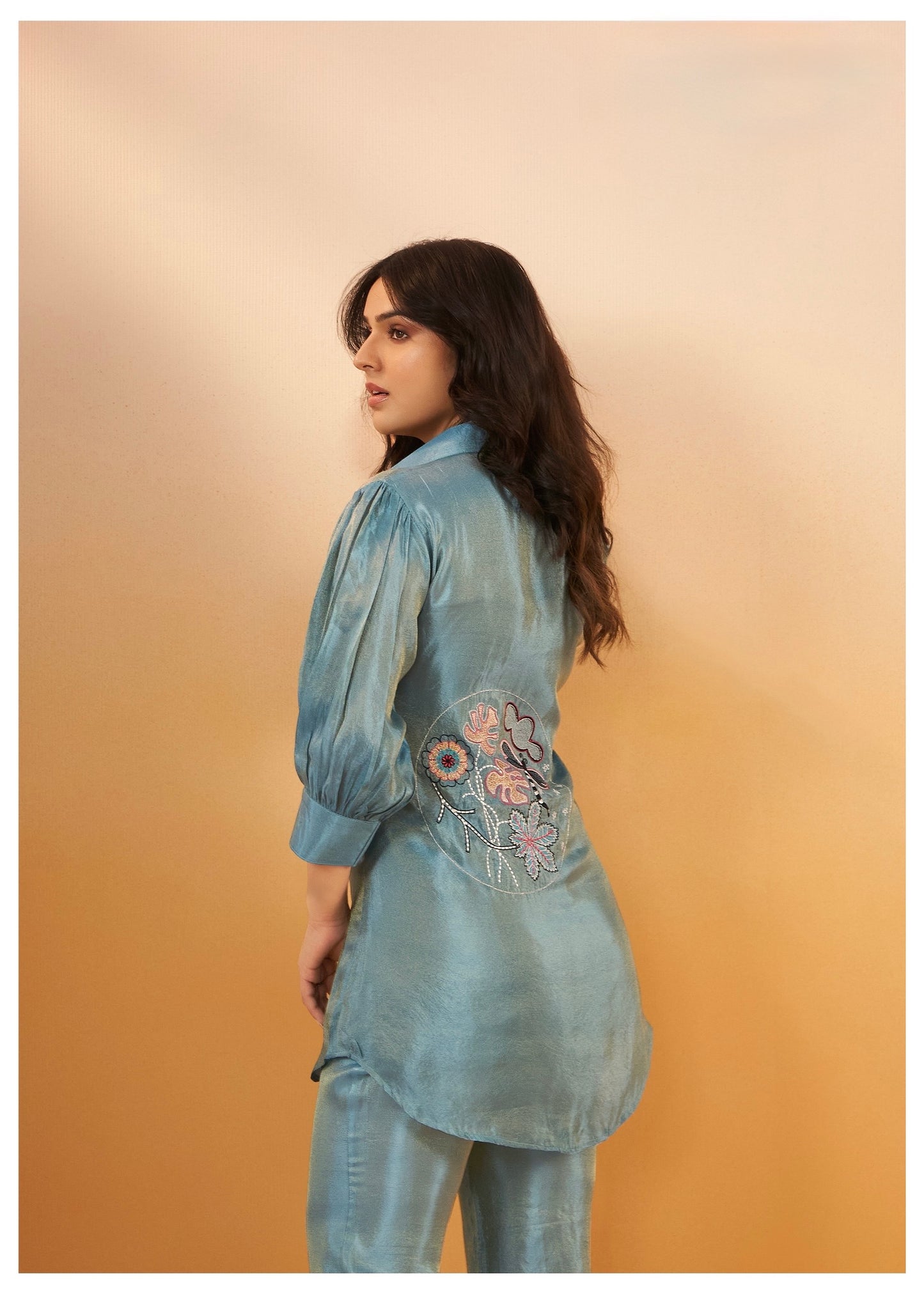 Women's Viscose Silk Co-ord Set with Elegant Work