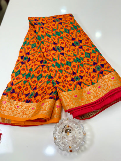 Premium Silk Saree with Zari Weaving and Heavy Work Blouse – Women’s Wedding and Festive Saree