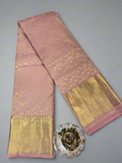 Pure Silk Handloom Brocade Saree with Zari Weaving – Bridal & Festive Collection