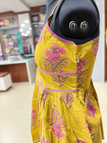 Women’s cotton 60x60 printed strappy mini dress / short tunic, M–3XL