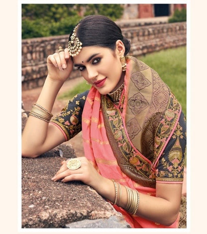 Premium Silk and Fancy Fabric Saree with Intricate Work – Exclusive Festive and Occasion Wear Saree for Women