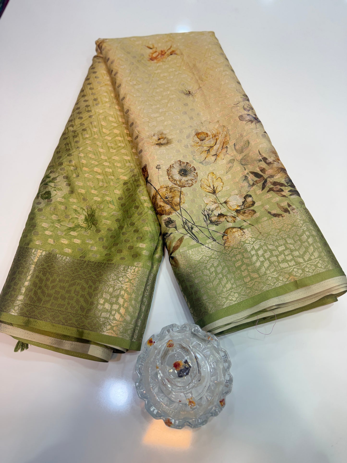 Georgette Silk Butti Saree with Rich Printed Pallu