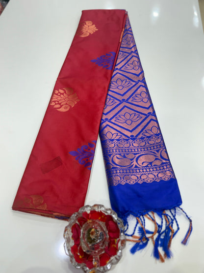 Kanchi Soft Silk Saree with Zari Weaving and Traditional Motifs – Wedding and Festive Wear