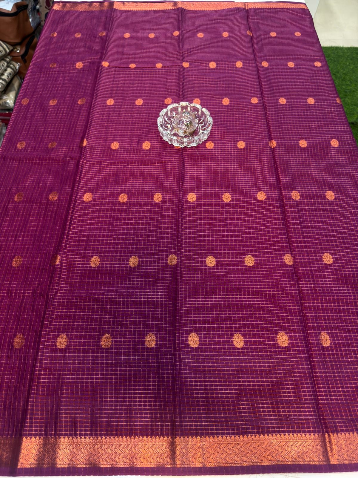 Mangalagiri Semi Pattu Saree with Blouse Piece for Women