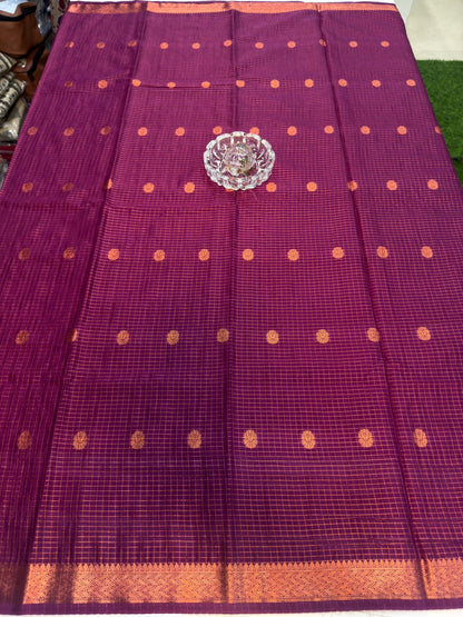 Mangalagiri Semi Pattu Saree with Blouse Piece for Women