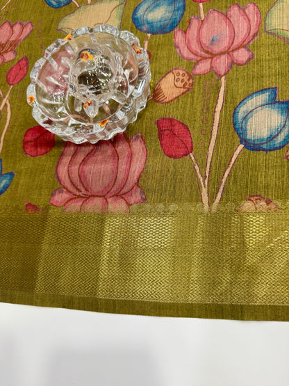 Tussar Art silk saree with handloom weaving and floral pattern for women