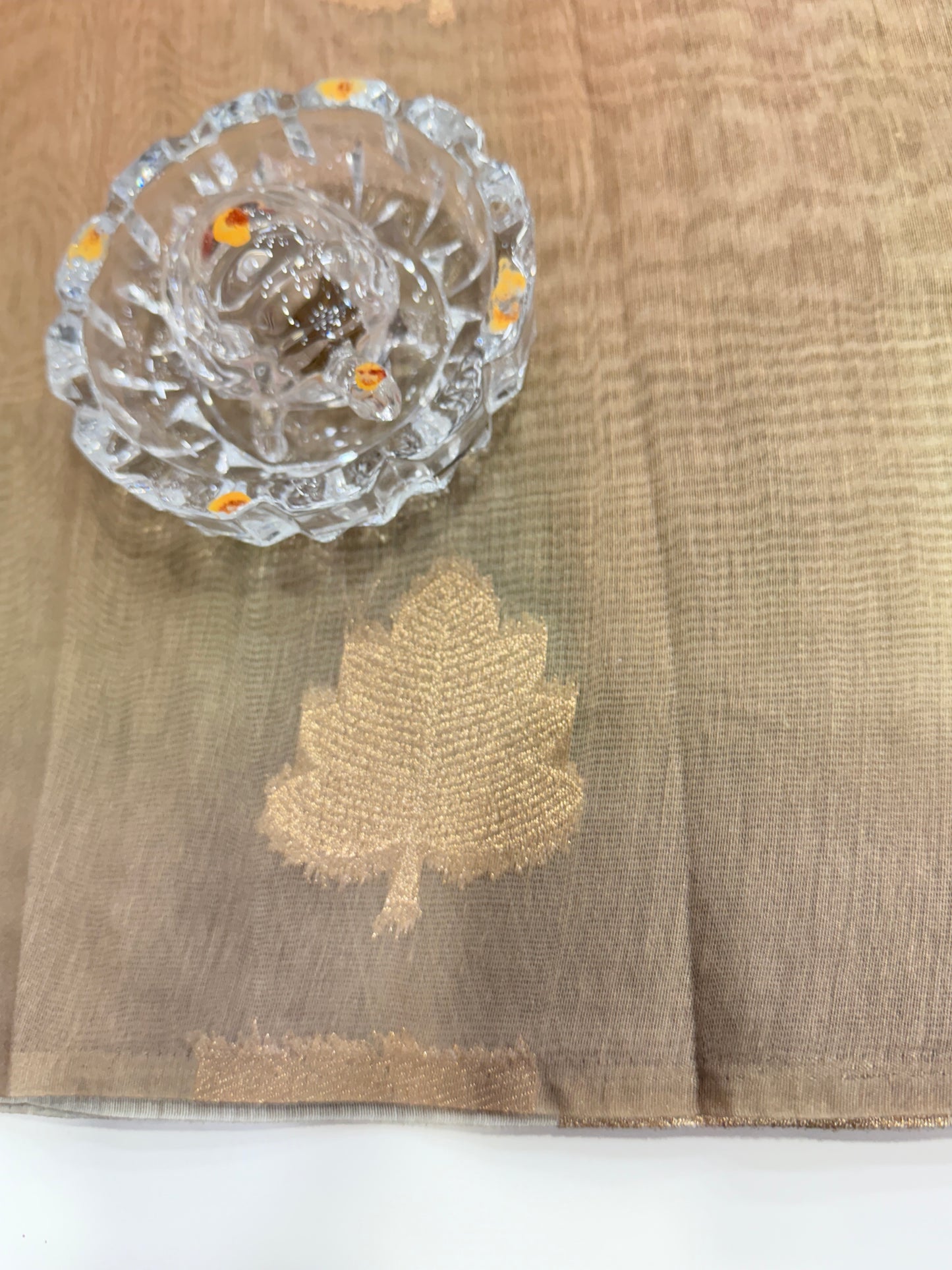 Soft Handloom style Silk Saree with Zari Leaf Weaving and Gradient Shading – Festive Wear Saree for Women