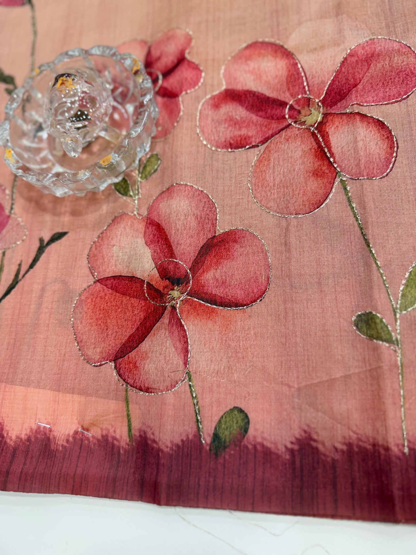 Assam silk saree for women with aari embroidery and paithani motifs, festive wear saree with blouse