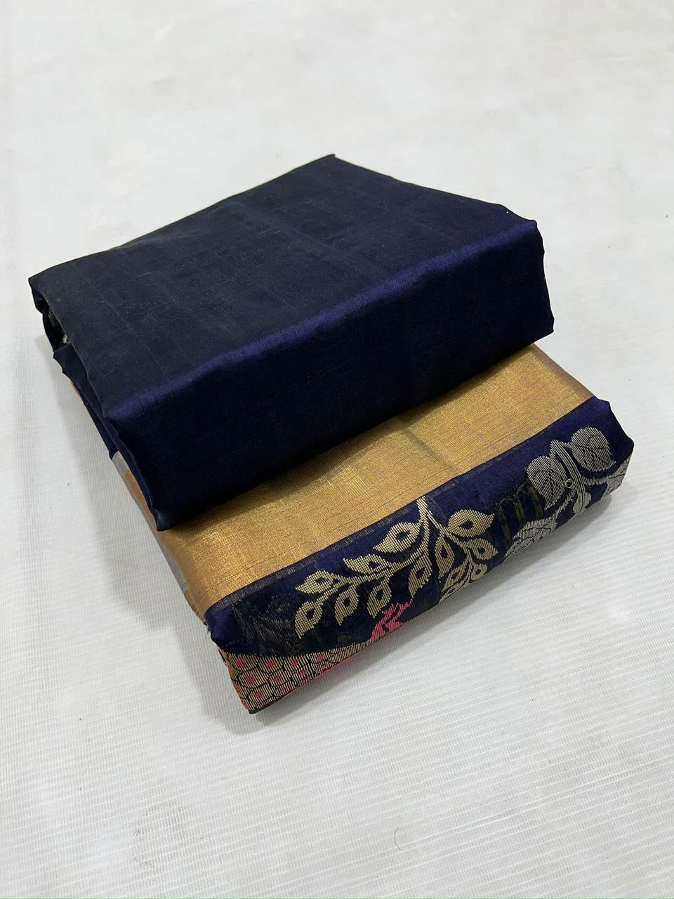 Pattu Pure Chanderi Silk Saree with All-Over Minakari Jaal Work