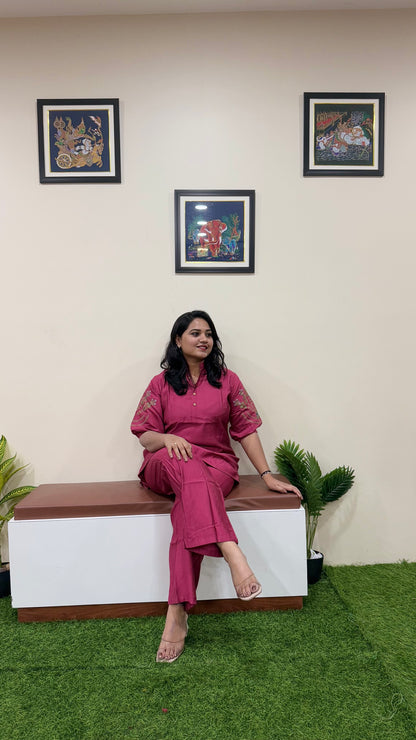 Women's Vatican Silk Co-ord Set in Rich Color Combinations – Sizes L to 3XL