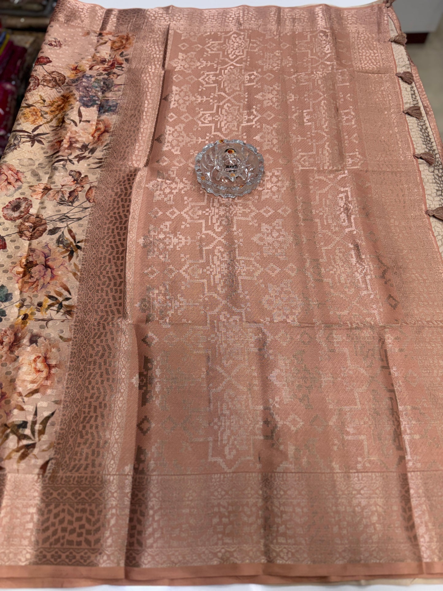 Georgette Silk Butti Saree with Rich Printed Pallu