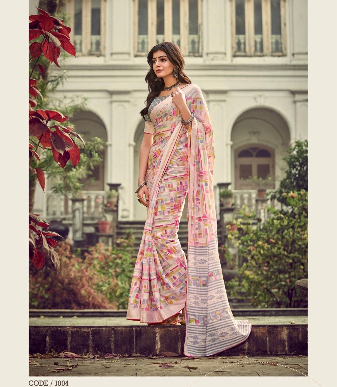 Women’s Pure Viscose Georgette Saree with Fancy Designer Blouse