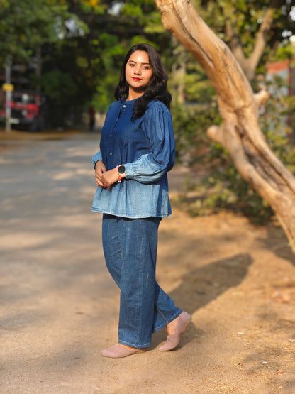 Classic Denim Short Top for Women – Size 2XL