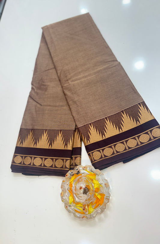 Chettinad Pure Cotton Saree with Zari Border – 80 Count, 20 Colours, 5.5m Length