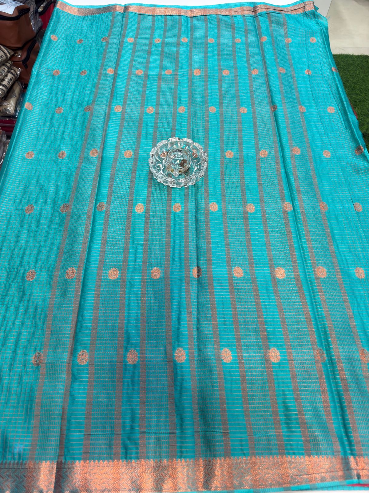 Mangalagiri Semi Pattu Saree with Blouse Piece for Women