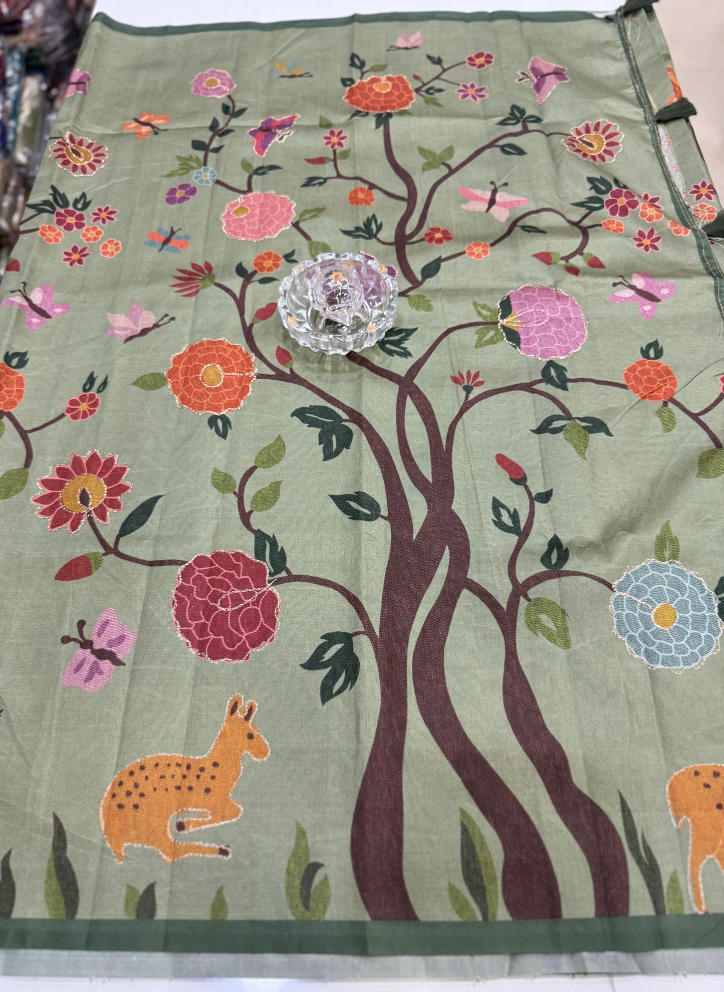 Assam silk saree for women with aari embroidery and paithani motifs, festive wear saree with blouse