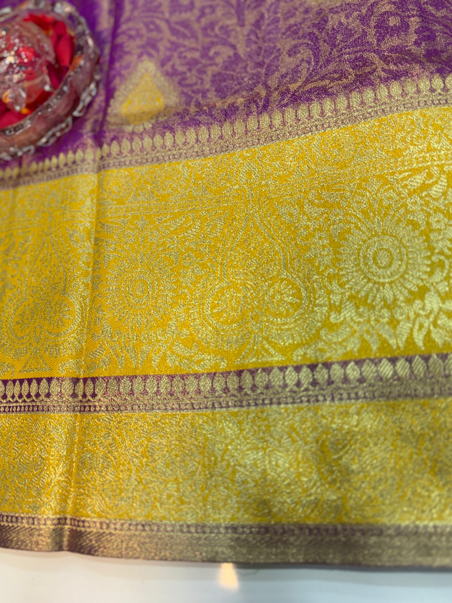 Pure Soft Silk Saree with Rich Zari Weaving and Multicolor Thread Work, Running Silk Blouse