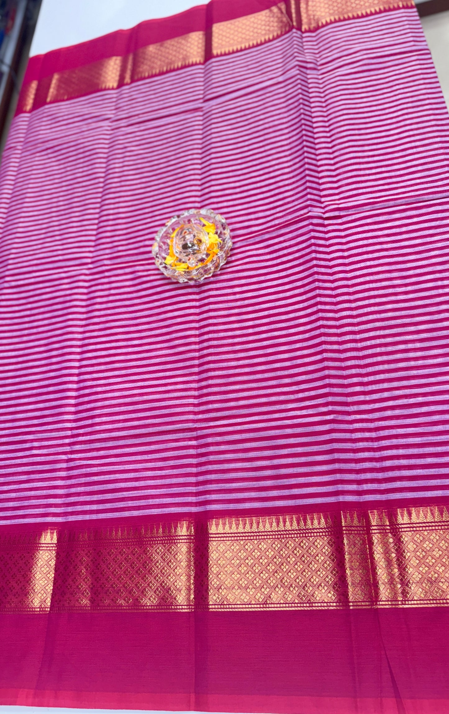 Chettinad Pure Cotton Saree with Zari Border – 80 Count, 20 Colours, 5.5m Length