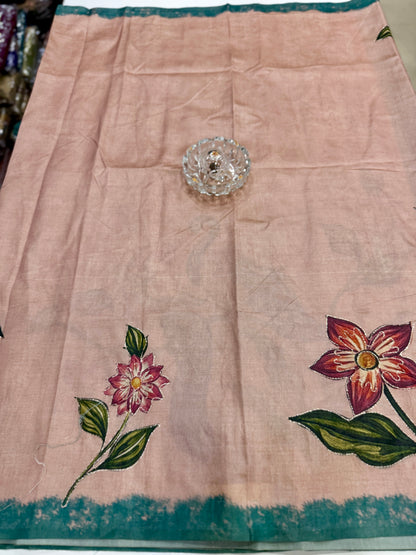 Assam silk saree for women with aari embroidery and paithani motifs, festive wear saree with blouse