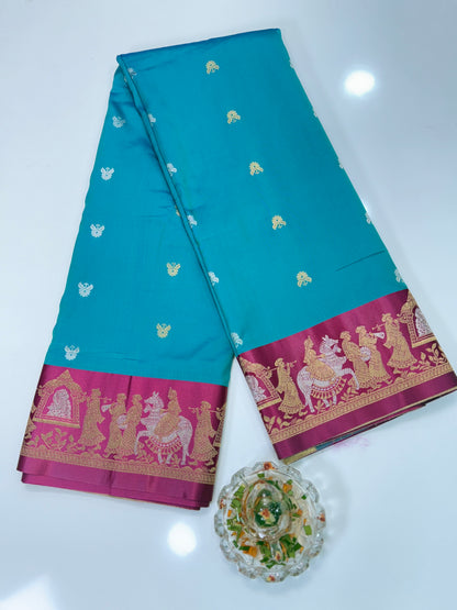 Mashru silk saree with Sindhu Ghaat zari weaving and blouse piece for women