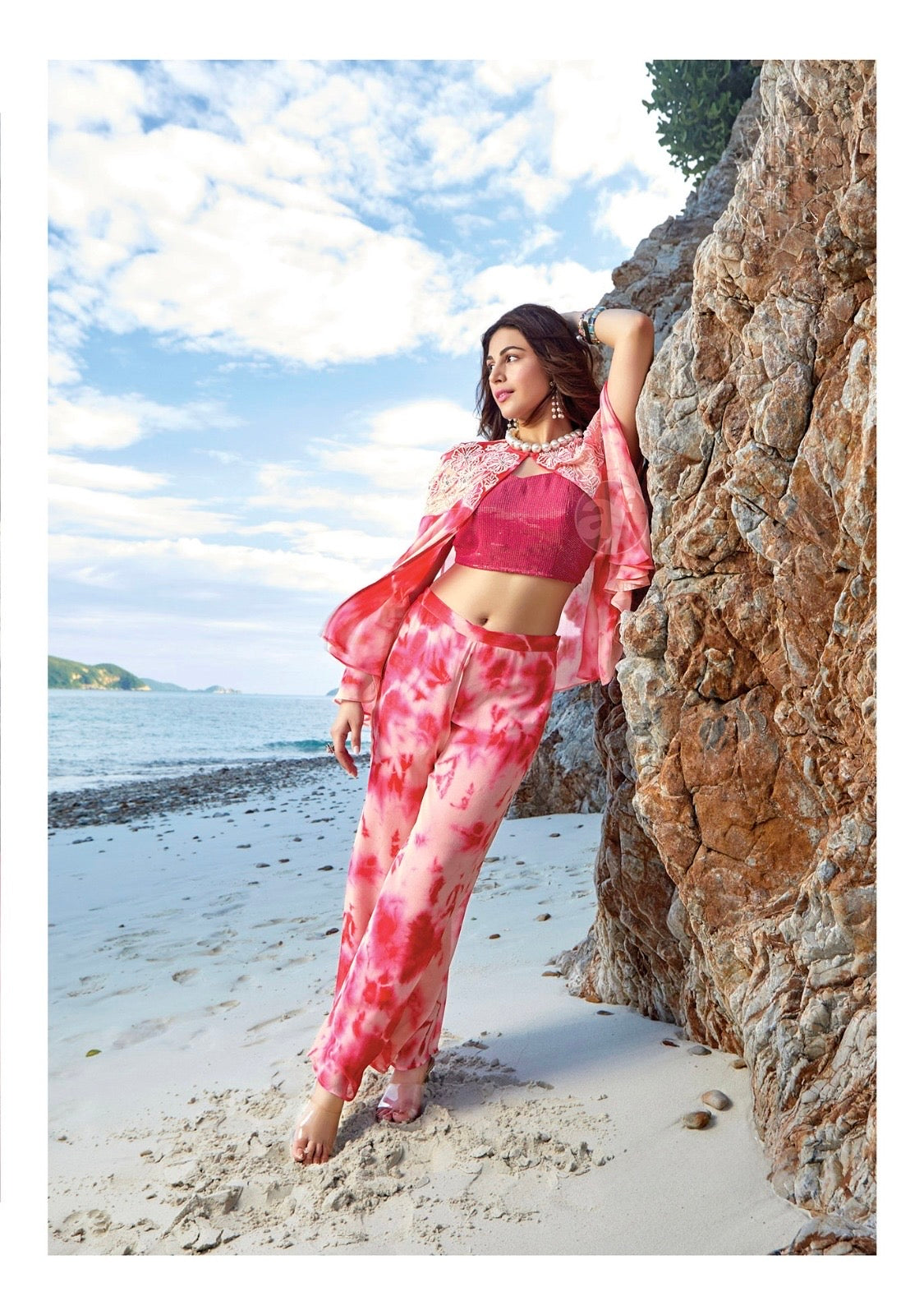 Smokey Designer Dress for Women in Georgette, Chinon & Crepe with Handwork and Tie-Dye Finish