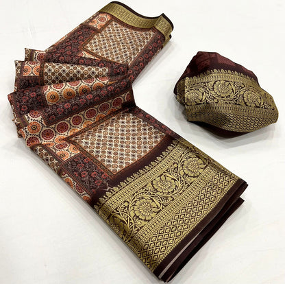 Dola Viscose Silk Saree with Exquisite Printed Design – Elegant Festive Wear for Women
