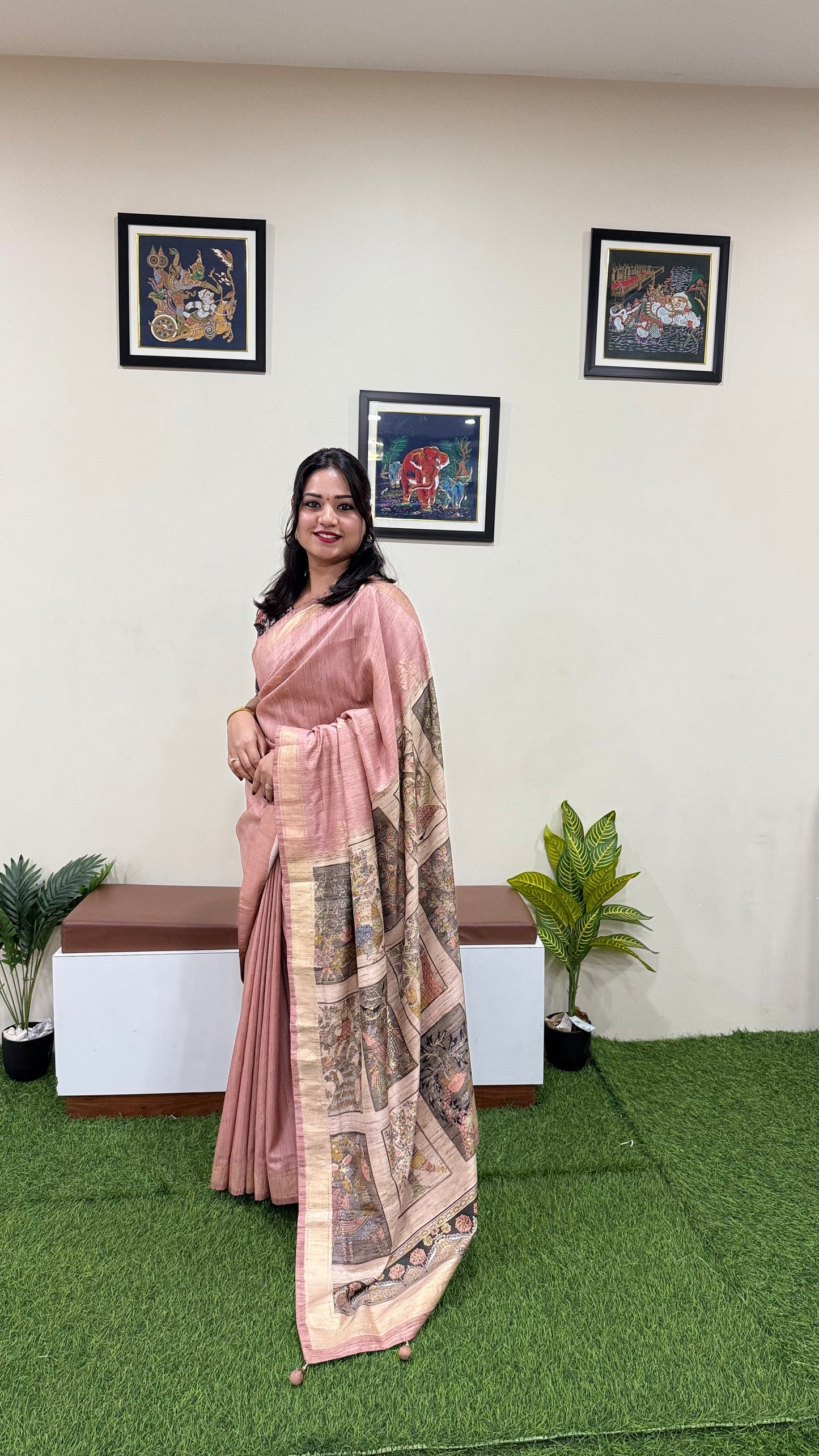 patola silk saree with designer and foil print – smooth ethnic wear for women