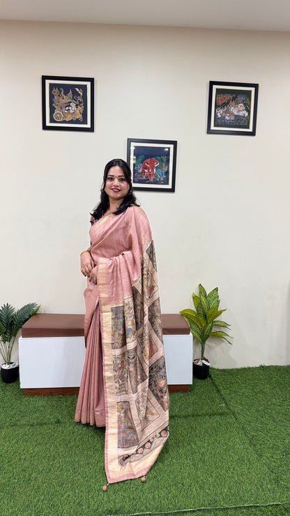 patola silk saree with designer and foil print – smooth ethnic wear for women