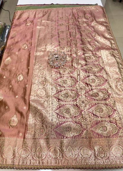 Premium Viscose Silk Saree with Heavy Embroidered Designer Blouse – Wedding and Bridal Wear