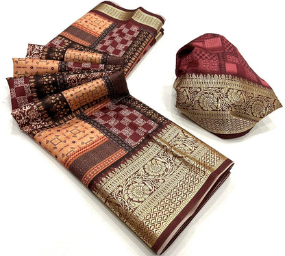 Dola Viscose Silk Saree with Exquisite Printed Design – Elegant Festive Wear for Women