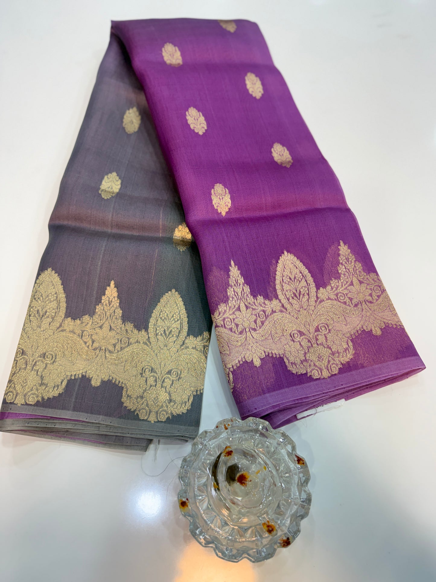 Banarasi handloom pure kora organza saree with kaduwa zari weaving and silkmark certified blouse