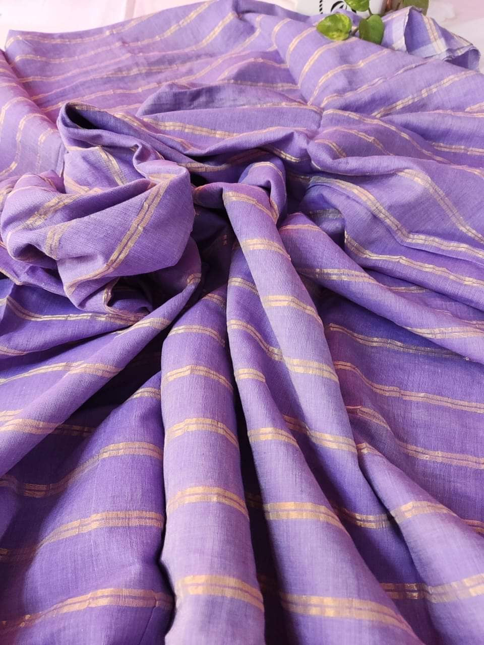Soft Striped Saree for Women with Blouse Piece – Elegant Pastel and Vibrant Color Options
