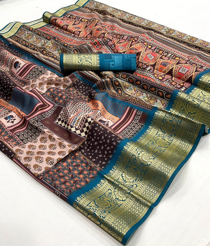 Dola Viscose Silk Saree with Exquisite Printed Design – Elegant Festive Wear for Women