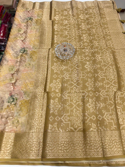 Georgette Silk Butti Saree with Rich Printed Pallu