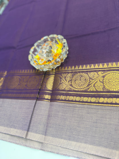Chettinad Pure Cotton Saree with Zari Border – 80 Count, 20 Colours, 5.5m Length