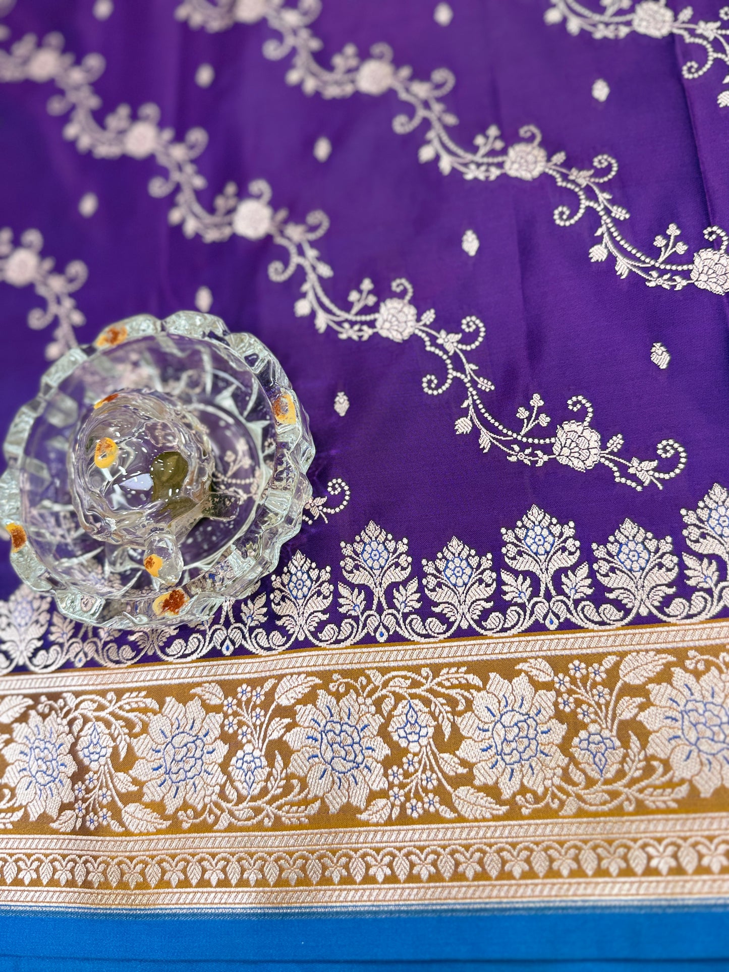 Mashru Katan Silk Saree with Zari Weaving Border and Blouse – Festive Wear for Women