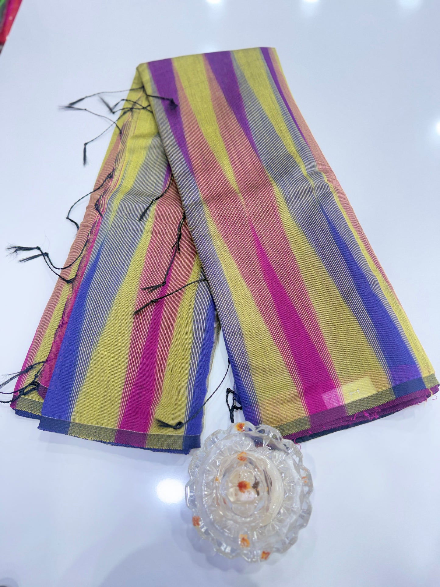 Ikat Kotki Cotton Silk Saree for Women with Matching Blouse Piece – Handwoven Traditional Design