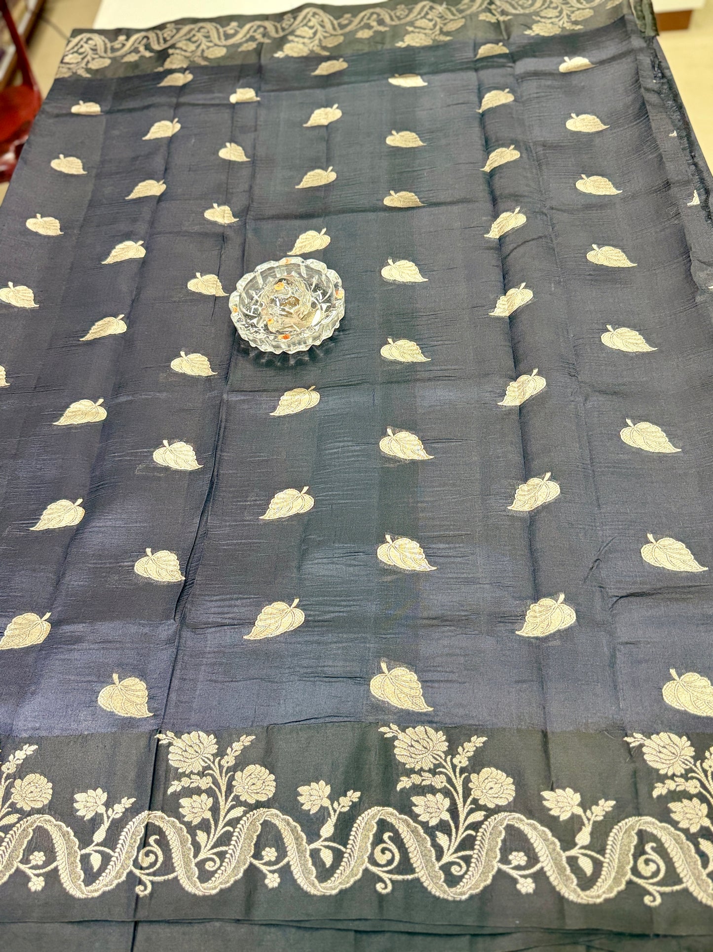 Pure Handloom Banarasi Raw Mango Silk Saree with Kaduwa Resham Zari and Silk Mark Certified Blouse