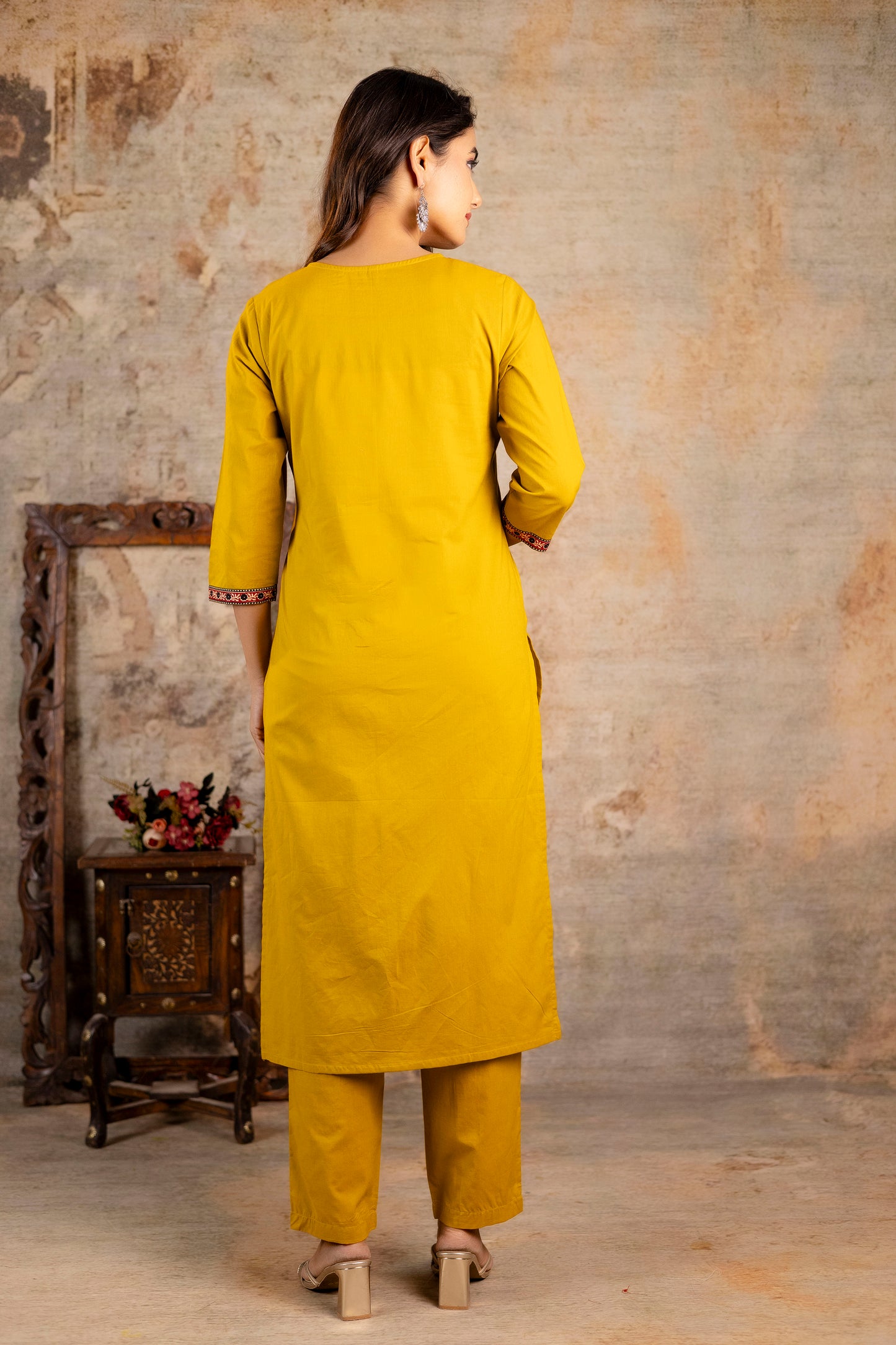 Pure Cotton Printed Kurti Pant Dupatta Set for Women