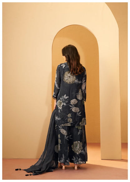 Organza Kurta Pant Dupatta Set with Detailing Work – Women’s Ethnic Wear (Sizes M–XXL)