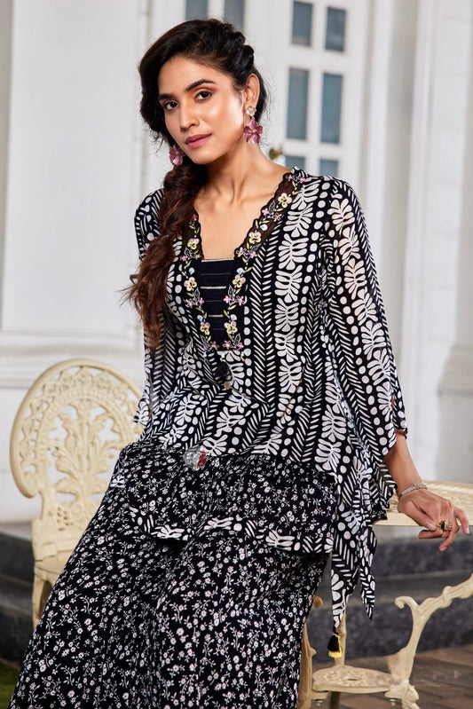 Designer Cotton Co-Ord Set for Women with 3D Embroidery and Tassel Detailing