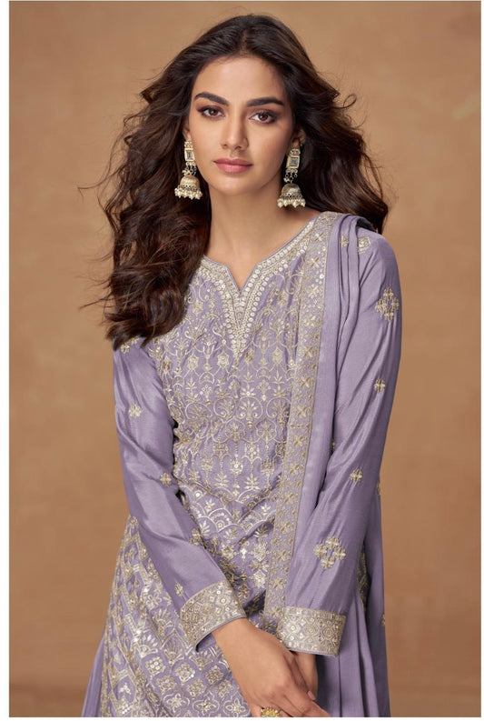 Chinnon Silk XL Size 3-Piece Suit Set with Dupatta – Rushika Collection Ethnic Wear for Women