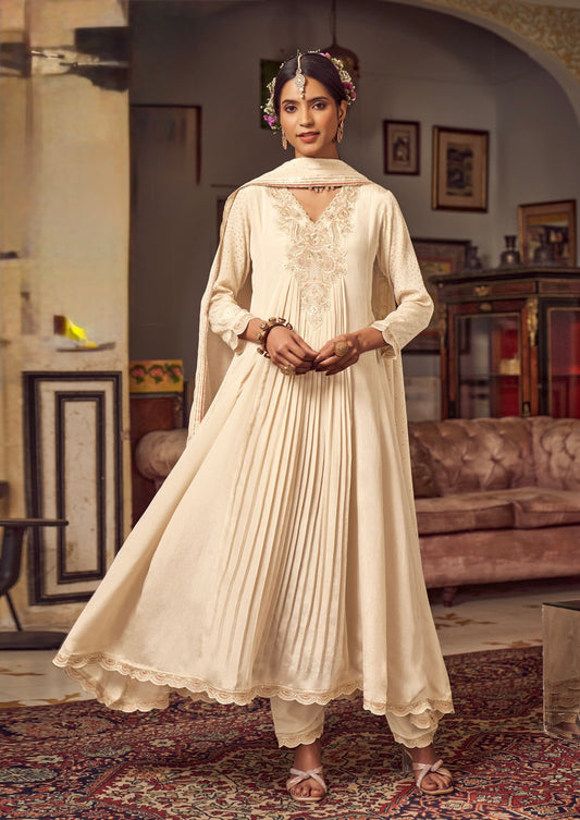 Women’s Premium Chinon Kurti Set with Swarovski Highlights and Khatli Handwork – XL to XXL