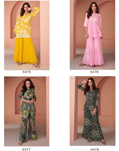 Cotton Silk and Real Georgette Embroidered Kurti Pant Set for Women | Festive Wear | XL XXL