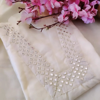 Chanderi Women’s ethnic suit set with kurta, pant, and dupatta